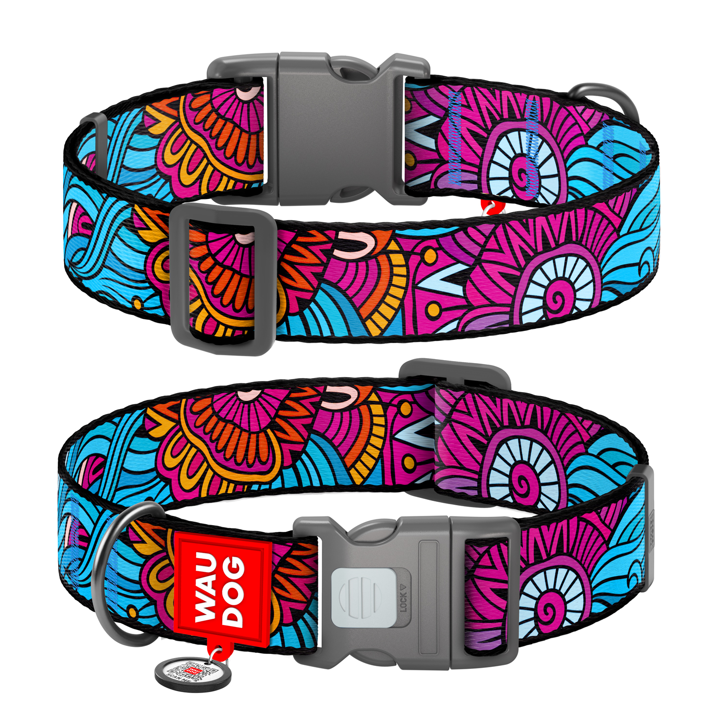 Waudog Zgardă nylon câine colecția Summer, cu QR