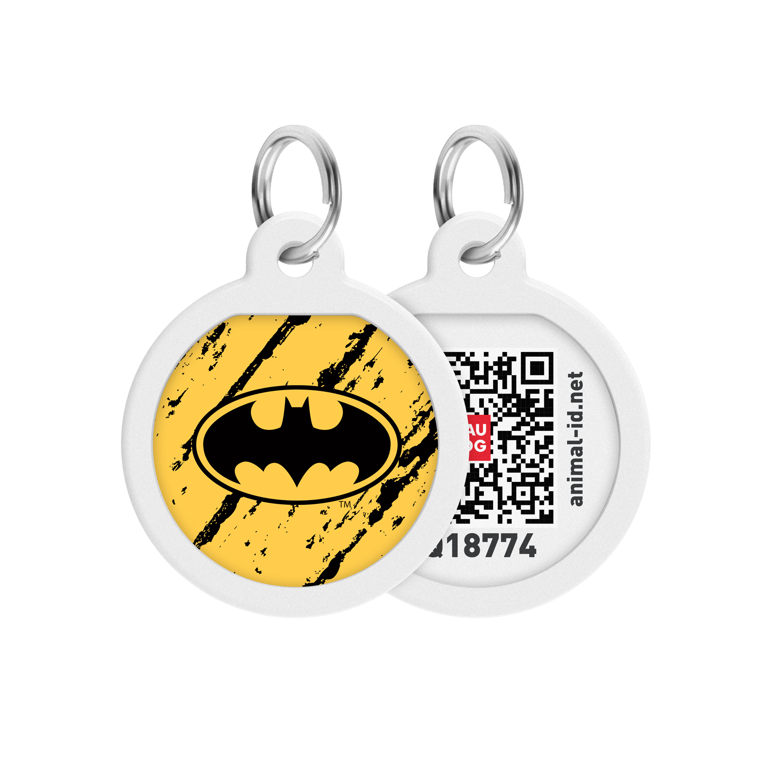 Medalion ID WAUDOG Batman cu pașaport QR pentru câini, The Pet House