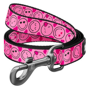 waudog-lesa-nylon-smiley-pink Lesă nylon WAUDOG Smiley roz pentru câini, The Pet House