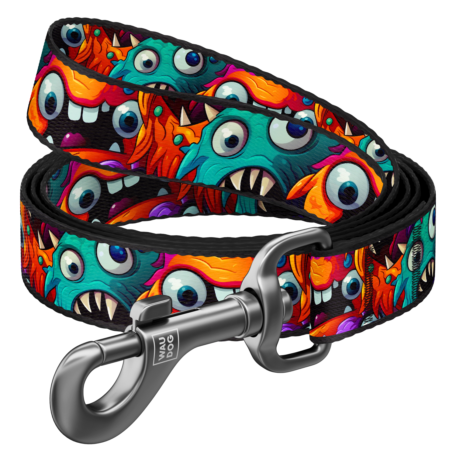 Lesă nylon WAUDOG colecția Toothed Monsters pentru câini, The Pet House