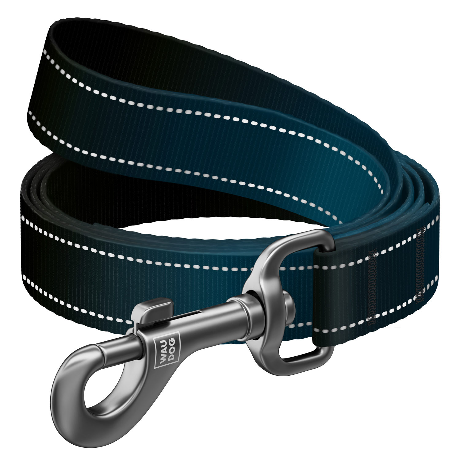 Lesă nylon WAUDOG Mono negru pentru câini, The Pet House