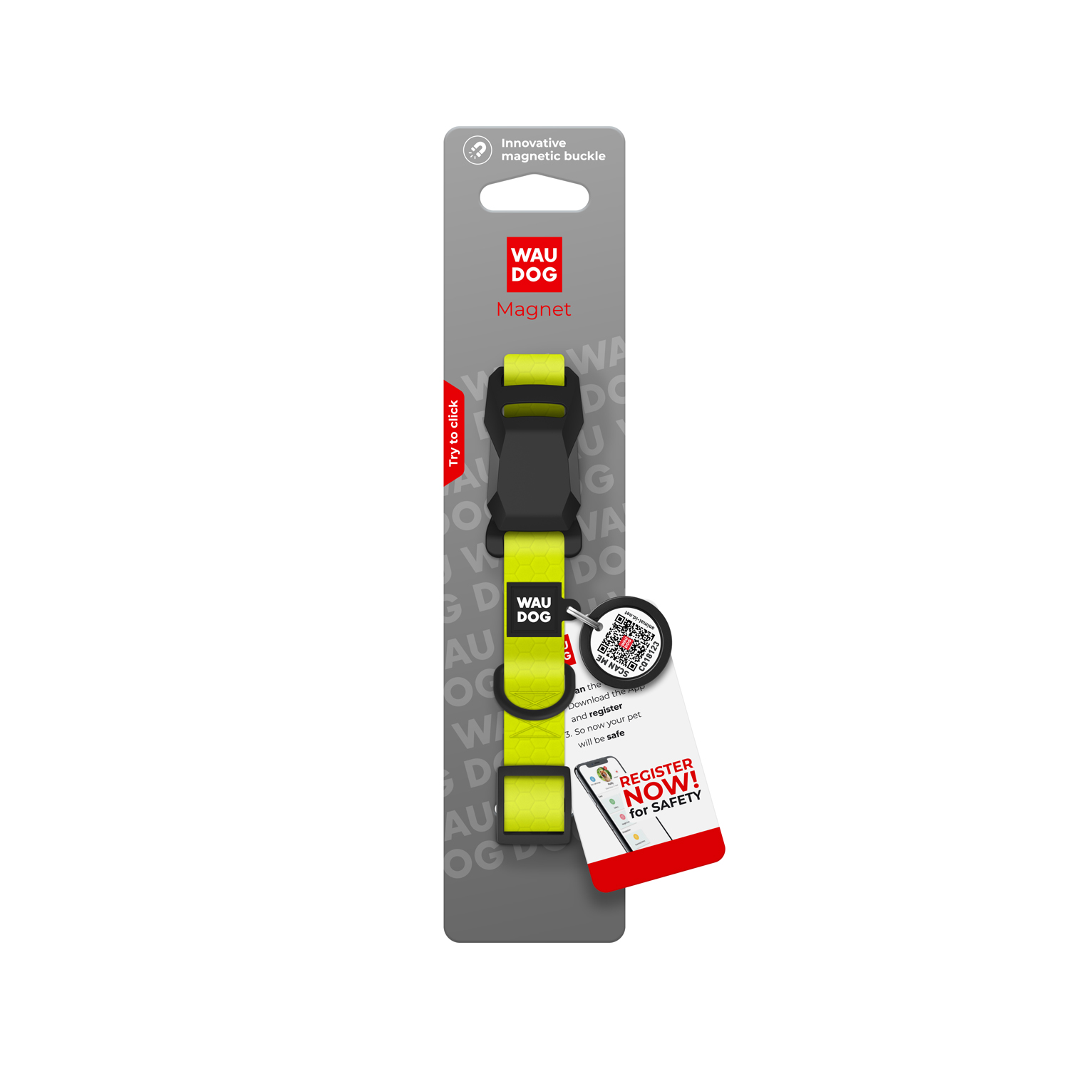Waudog Zgardă nylon câine colecția Magnet, cu pașaport QR, închidere magnetică - imagine 3