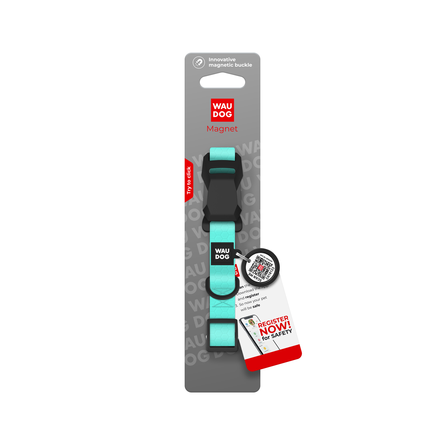 Waudog Zgardă nylon câine colecția Magnet, cu pașaport QR, închidere magnetică - imagine 12