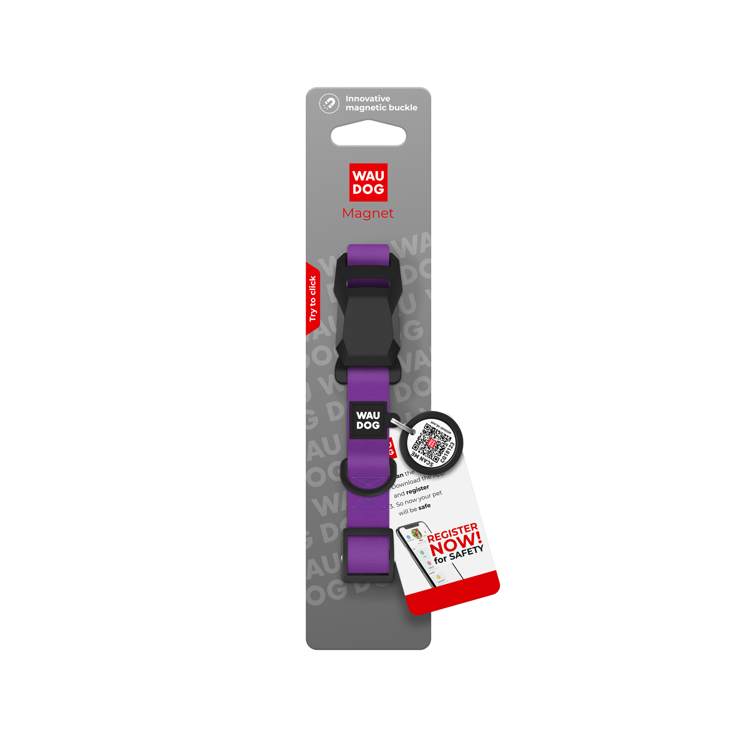 Waudog Zgardă nylon câine colecția Magnet, cu pașaport QR, închidere magnetică - imagine 7