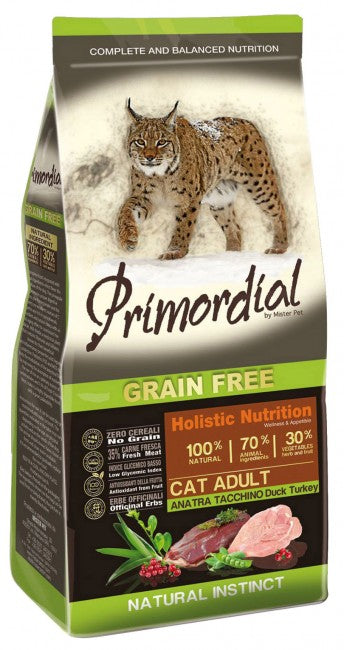 Primordial Grain-Free Pisici Adult Rață & Curcan 2kg
