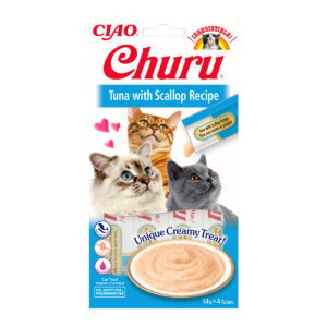 Churu Pisici Ton & Scoici Cremos