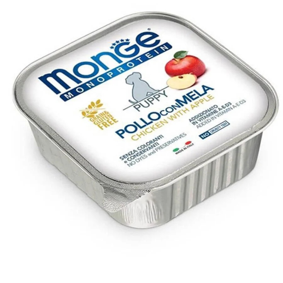 Monge Monoprotein Pateu Puppy Pui cu Măr, 150 g