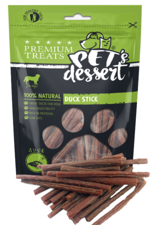 Pet's Dessert Câini Stick de Rață 80g