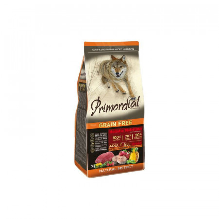 Primordial Holistic Fără Cereale Câini Adult Bivol & Macrou 2kg