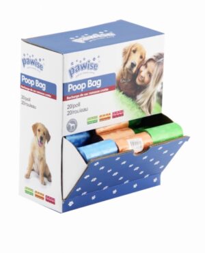 pawise-pungi-1-rola Rolă de pungi igienice Pawise, 20 de pungi, în culori diferite